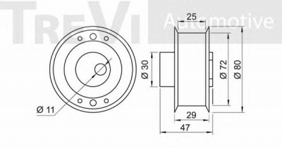 TREVI AUTOMOTIVE td1356 -  Натяжной ролик, ремень ГРМ